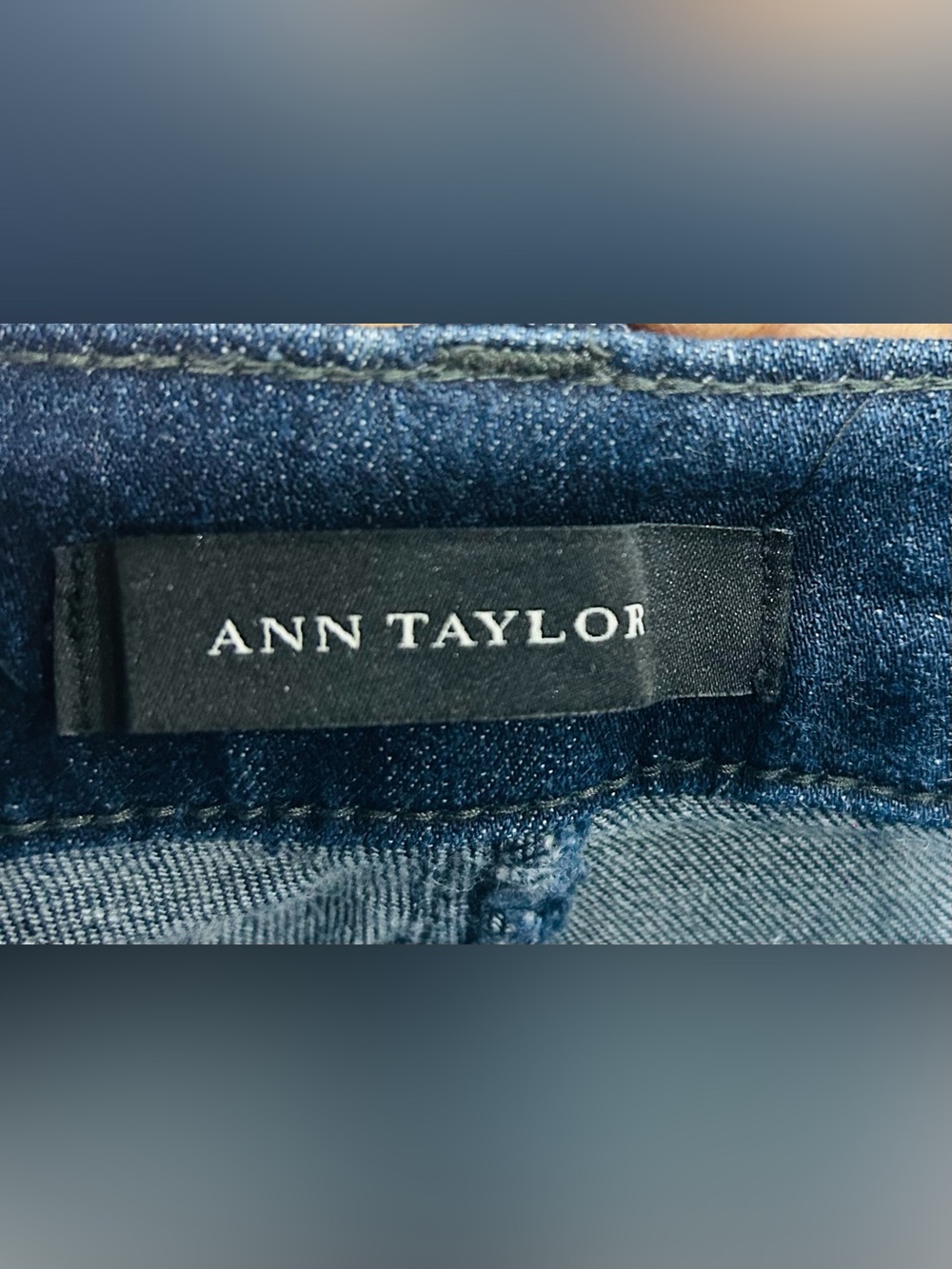 EUC Ann Taylor SZ 12 Blue Super Skinny Modern Fit 5-Pocket Jeans/Waist 34”-38” - Picture 7 of 7